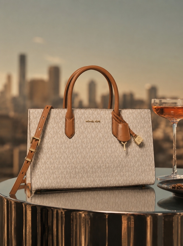MICHAEL Michael Kors Scarlett Medium Signature Logo Satchel