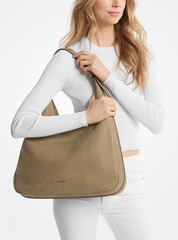 MICHAEL Michael Kors Nolita Large Nubuck Hobo Shoulder Bag