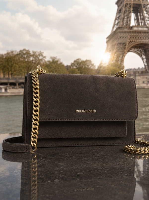 MICHAEL Michael Kors Claire Large Suede Shoulder Bag