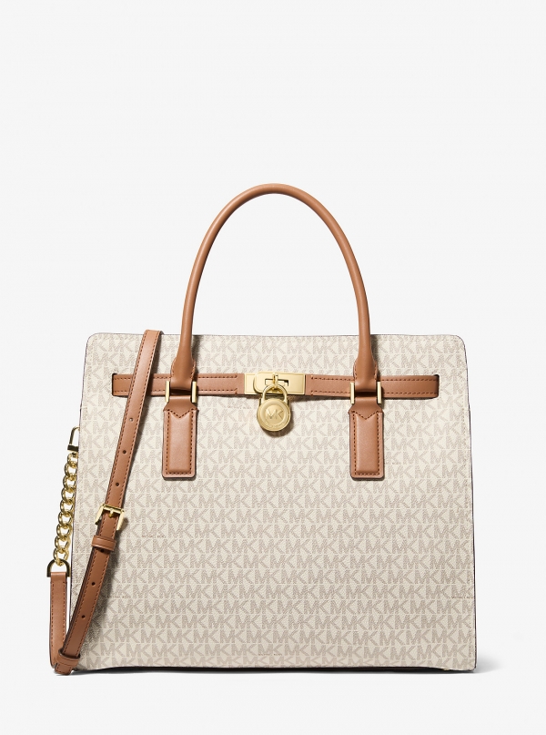 MICHAEL Michael Kors Hamilton Moderne Large Signature Logo Satchel