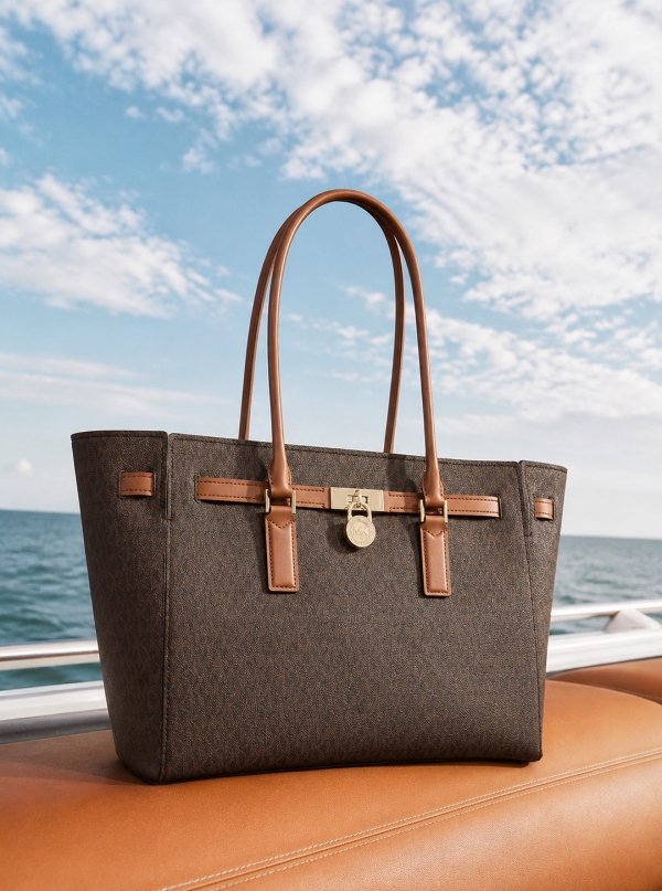 MICHAEL Michael Kors Hamilton Moderne Large Signature Logo Tote Bag