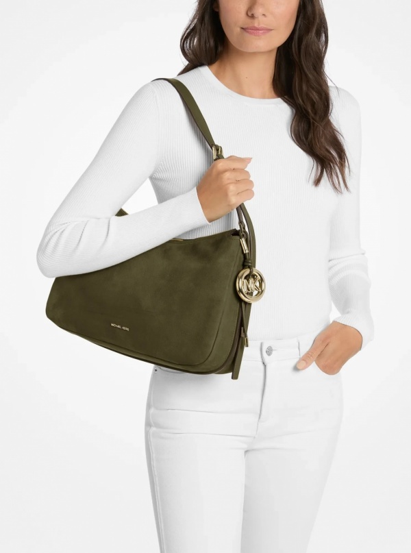 Michael Kors Nolita Medium Nubuck Shoulder Bag
