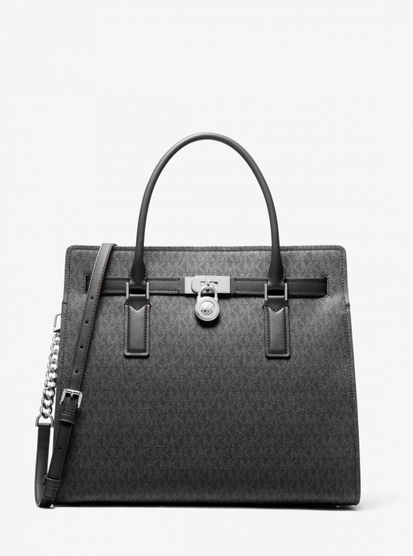 Michael Kors Hamilton Moderne Large Signature Logo Satchel