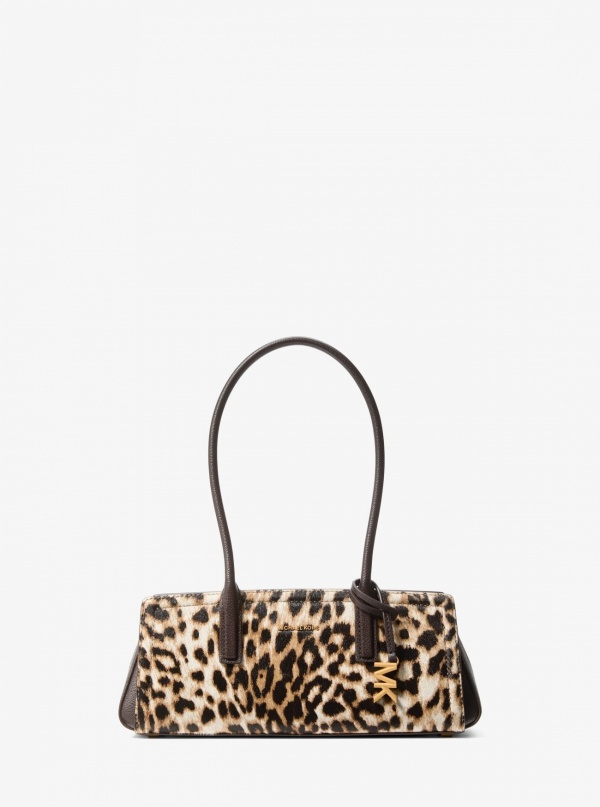 Michael Kors Laila Small Leopard Print Calf Hair Shoulder Bag