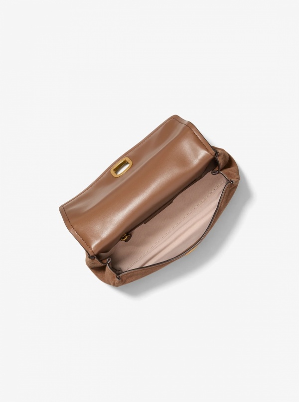 Michael Kors Bryant Small Suede Convertible Shoulder Bag