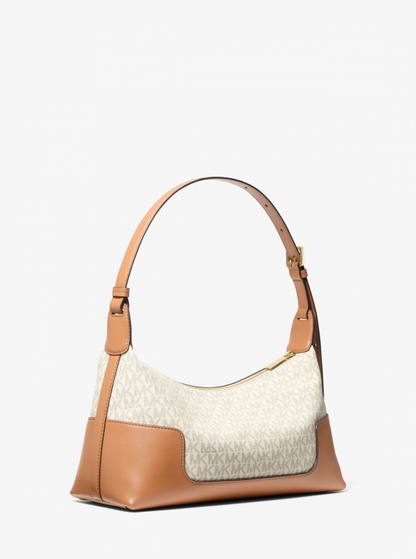 Michael Kors Teddi Medium Signature Logo Slouchy Shoulder Bag