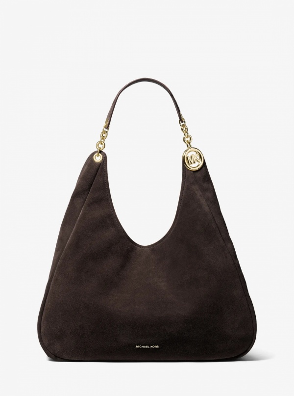 Michael Kors Ellie Large Suede Shoulder Bag