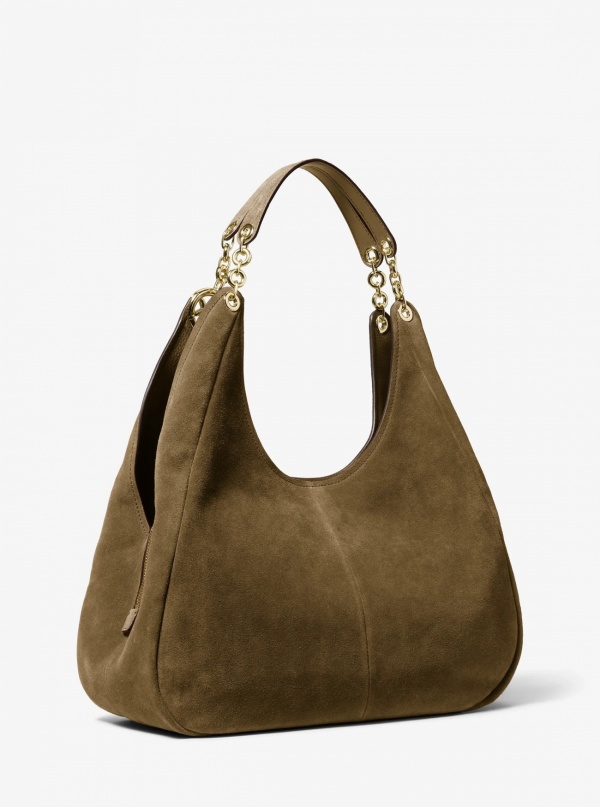 Michael Kors Ellie Large Suede Shoulder Bag