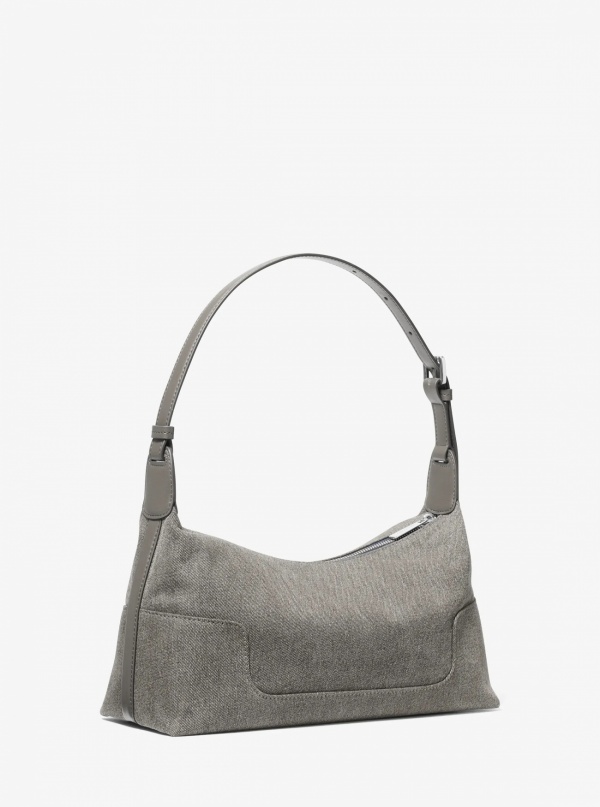 Michael Kors Teddi Medium Washed Denim Shoulder Bag