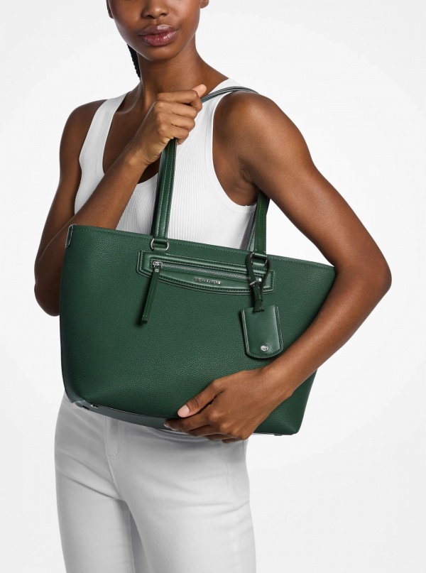 Michael Kors Jet Set Travel Medium Pebbled Leather Tote Bag