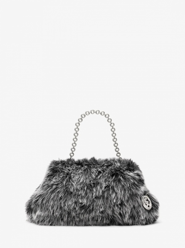Michael Kors Goldie Large Faux Fur Clutch