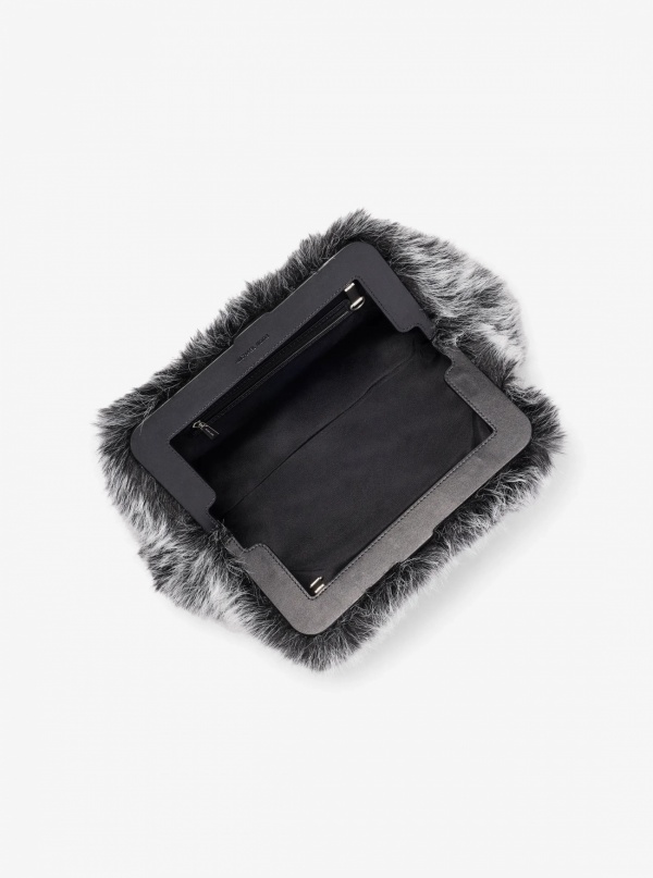 Michael Kors Goldie Large Faux Fur Clutch