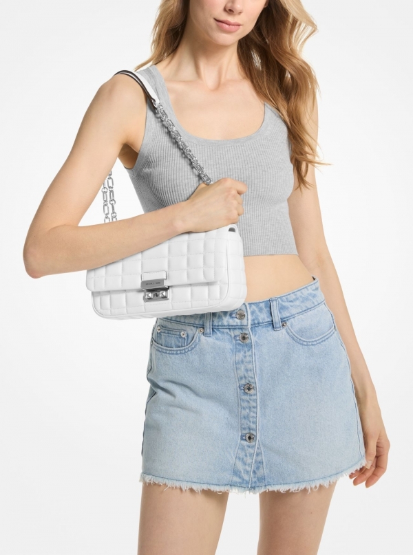 MICHAEL Michael Kors Tribeca Large Quilted Leather Shoulder Bag