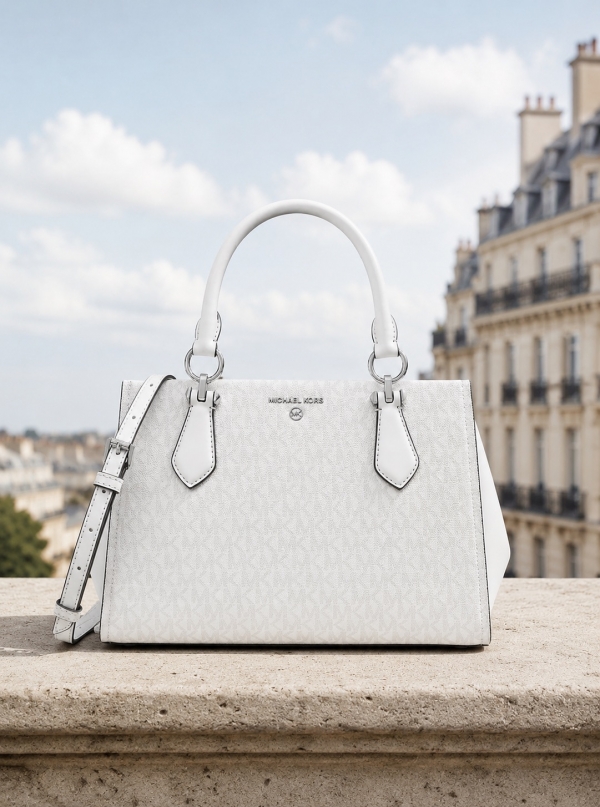 MICHAEL Michael Kors Marilyn Medium Signature Logo Satchel