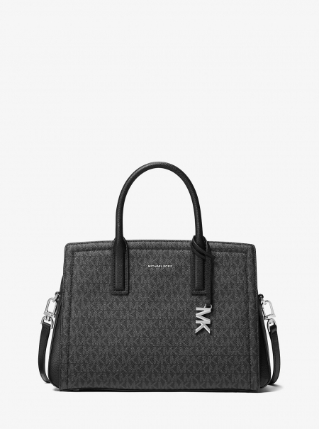 MICHAEL Michael Kors Laila Medium Signature Logo Satchel