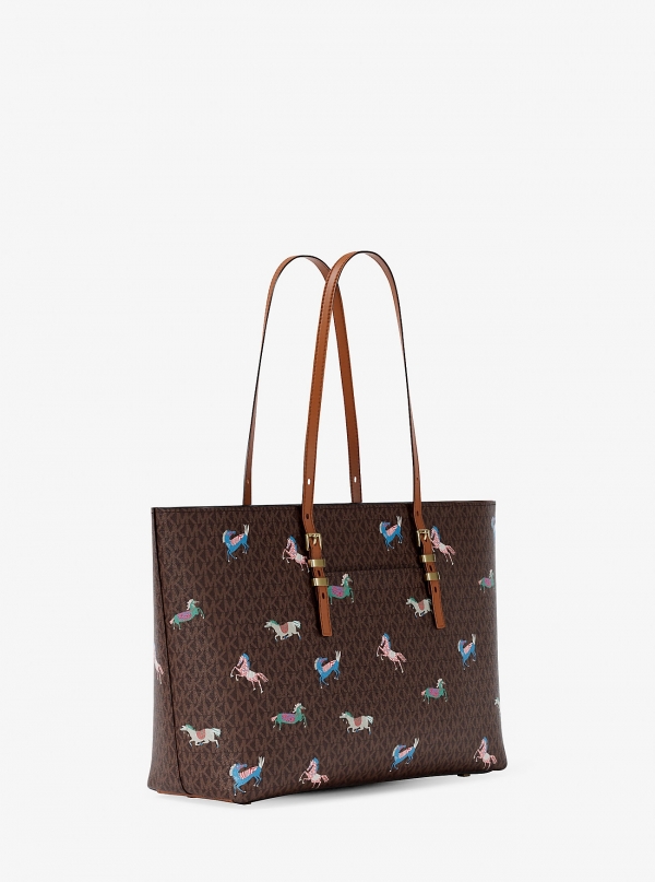 MICHAEL Michael Kors Quinn Large Signature Logo Tote Bag