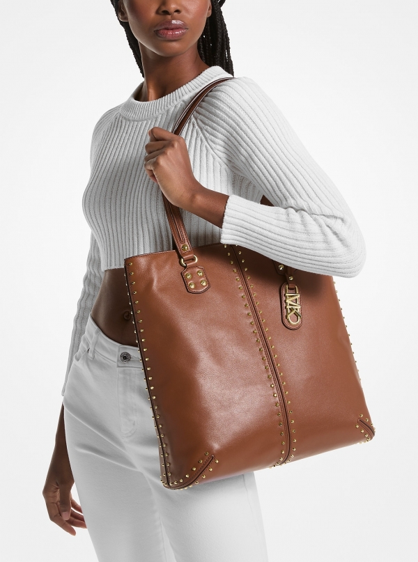 MICHAEL Michael Kors Astor Large Studded Leather Tote Bag