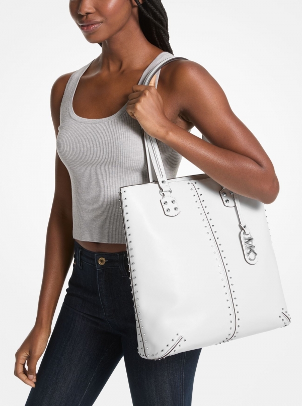 MICHAEL Michael Kors Astor Large Studded Leather Tote Bag