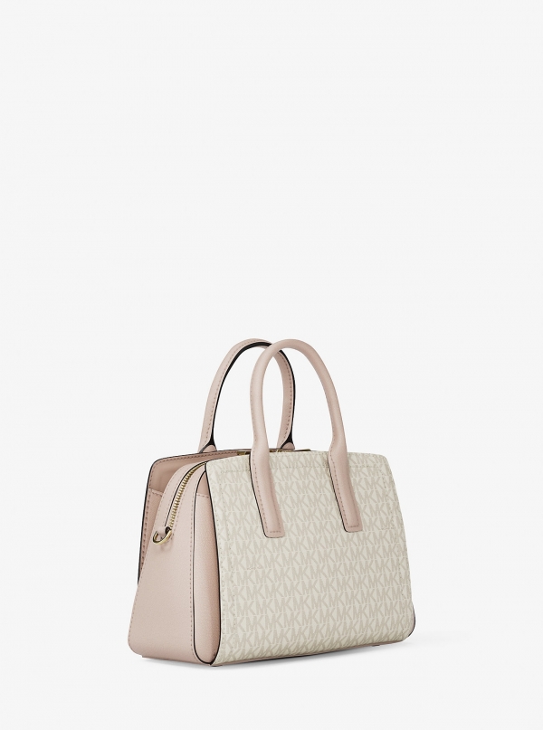 MICHAEL Michael Kors Laila Small Signature Logo Satchel