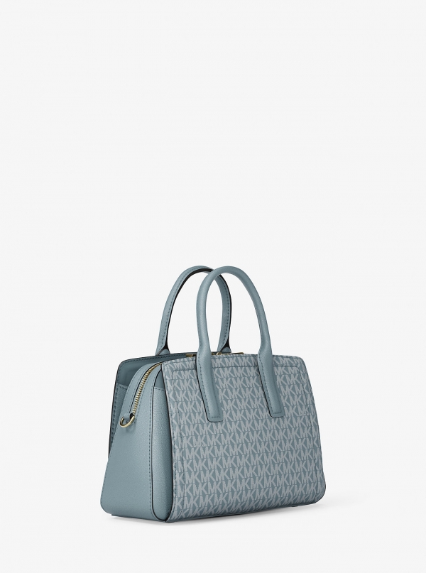 MICHAEL Michael Kors Laila Small Signature Logo Satchel