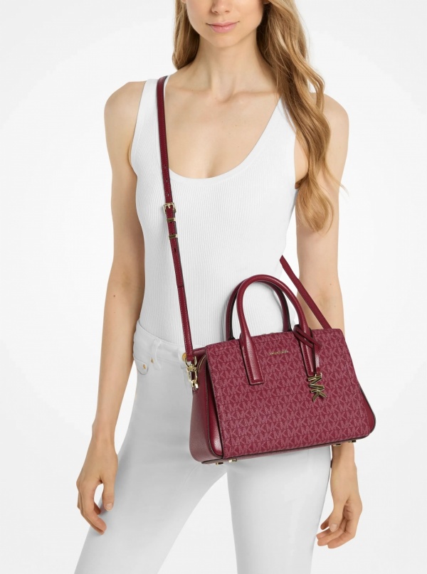 Michael Kors Laila Small Signature Logo Satchel