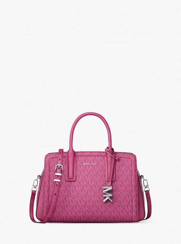MICHAEL Michael Kors Laila Small Signature Logo Satchel