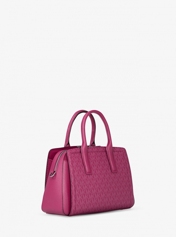 MICHAEL Michael Kors Laila Small Signature Logo Satchel