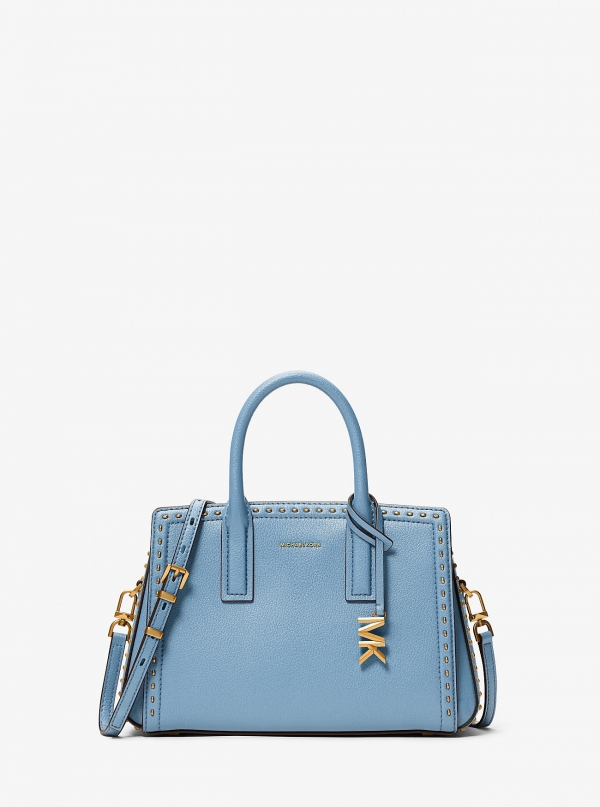MICHAEL Michael Kors Laila Small Studded Leather Satchel