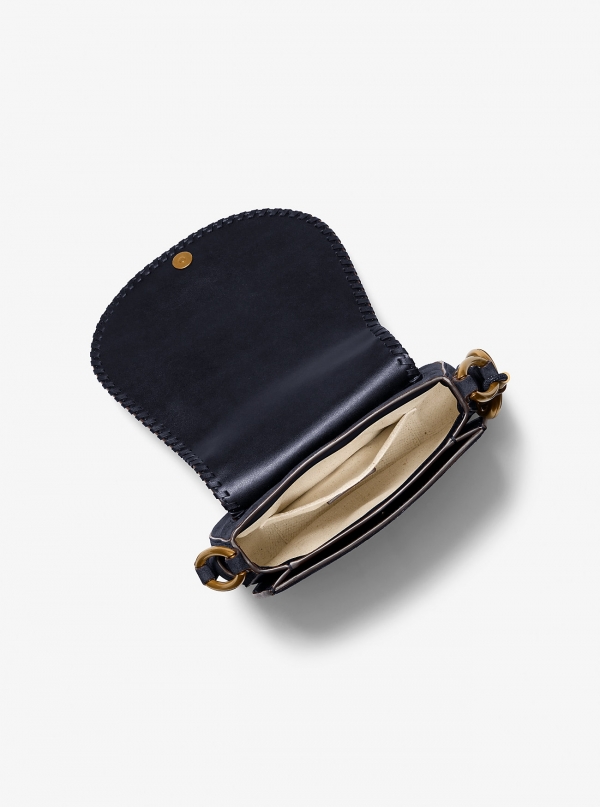 MICHAEL Michael Kors Josie Medium Whipstitched Suede Saddle Bag