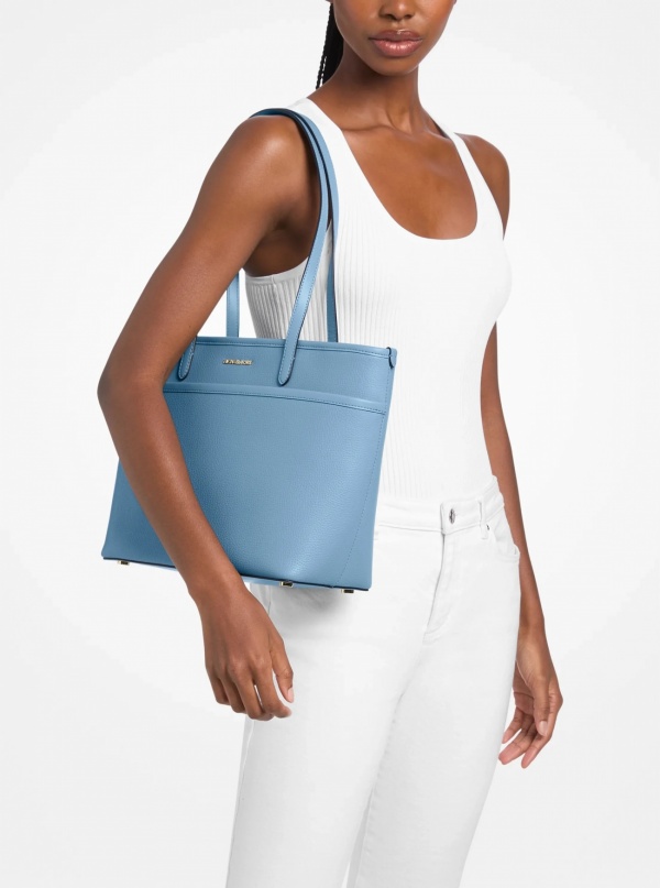 Michael Kors Marlowe Medium Pebbled Leather Pocket Tote Bag