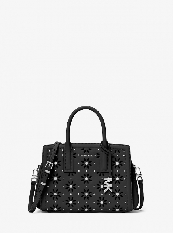 MICHAEL Michael Kors Laila Small Embellished Laser Cut Leather Satchel