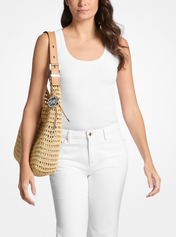MICHAEL Michael Kors Nolita Large Crocheted Hobo Shoulder Bag