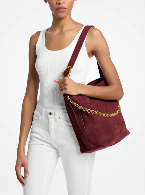 Michael Kors Nolita Large Suede Bucket Tote Bag