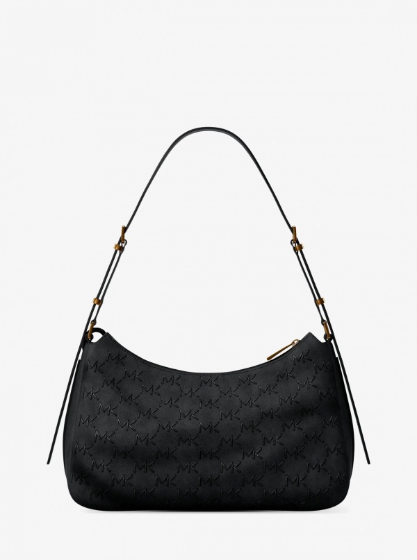 Michael Kors Nolita Medium Whipstitched Logo Leather Shoulder Bag