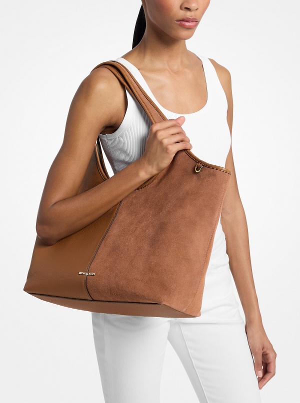 Michael Kors Henly Large Leather and Suede Tote Bag