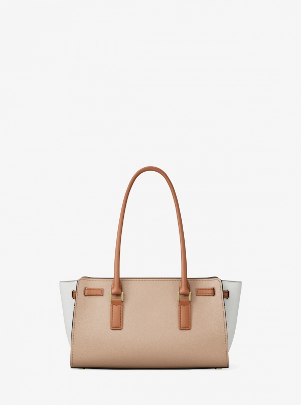 Michael Kors Hamilton Moderne Small Color-Blocked Leather Satchel