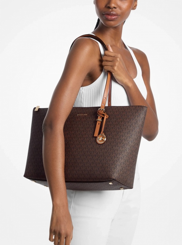 Michael Kors Quinn Large Signature Logo Tote Bag
