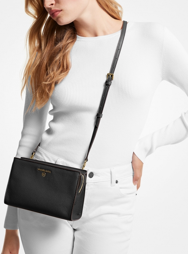 MICHAEL Michael Kors Valerie Medium Pebbled Leather Crossbody Bag