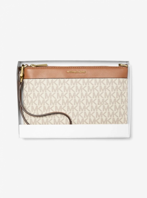 Michael Kors Jet Set Medium Signature Logo Wristlet