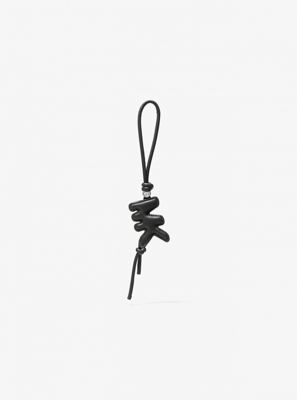 Michael Kors Puffy Logo Leather Bag Charm