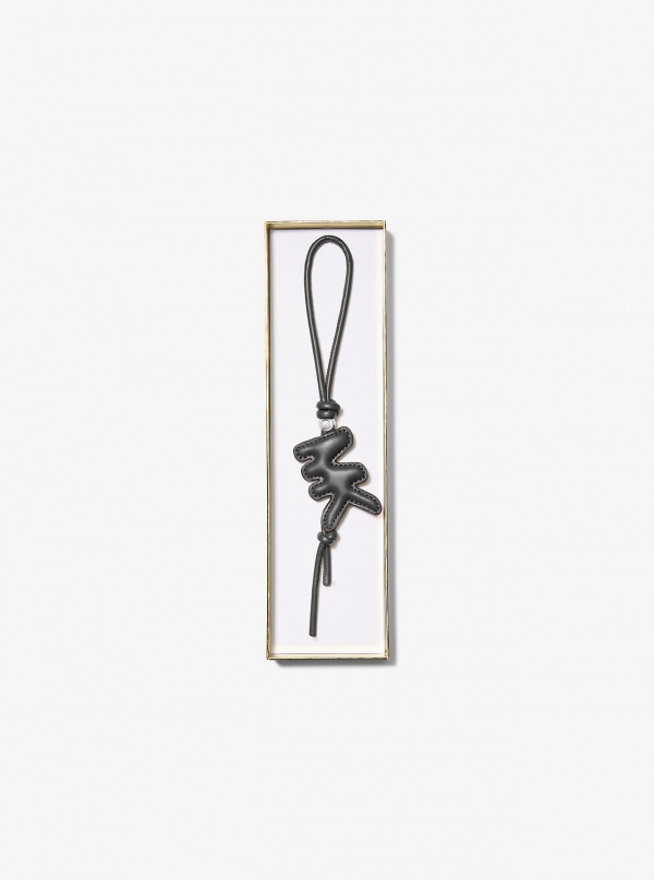 Michael Kors Puffy Logo Leather Bag Charm