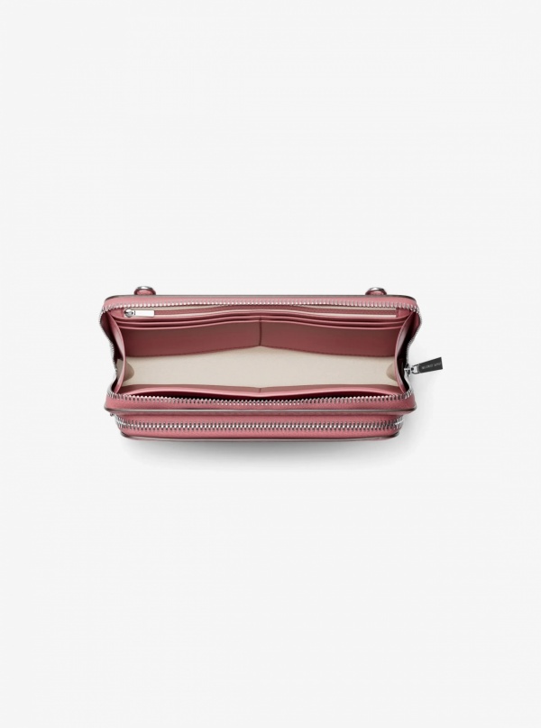 Michael Kors Jet Set Large Signature Logo Continental Crossbody Bag
