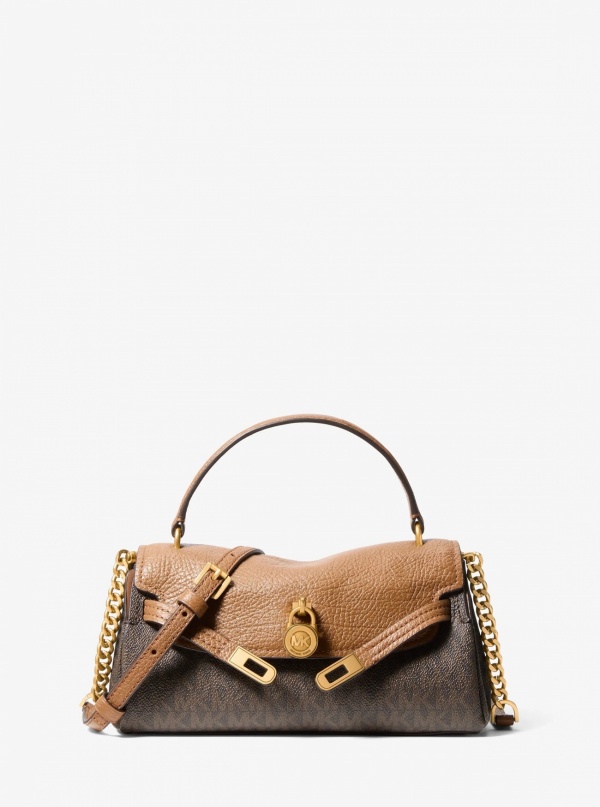 Michael Kors Hamilton Moderne Extra-Small Signature Logo Slouchy Crossbody Bag