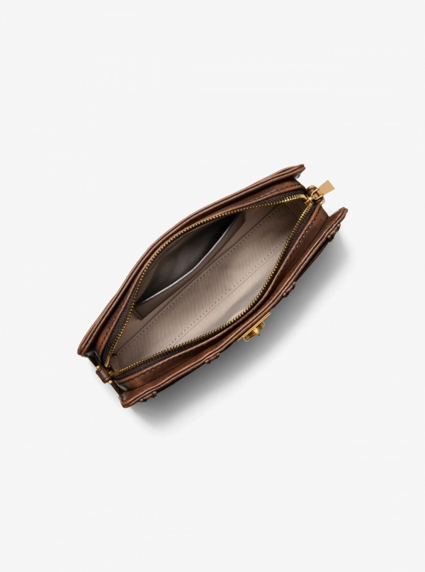 Michael Kors Hamilton Moderne Extra-Small Burnished Leather Convertible Crossbody Bag
