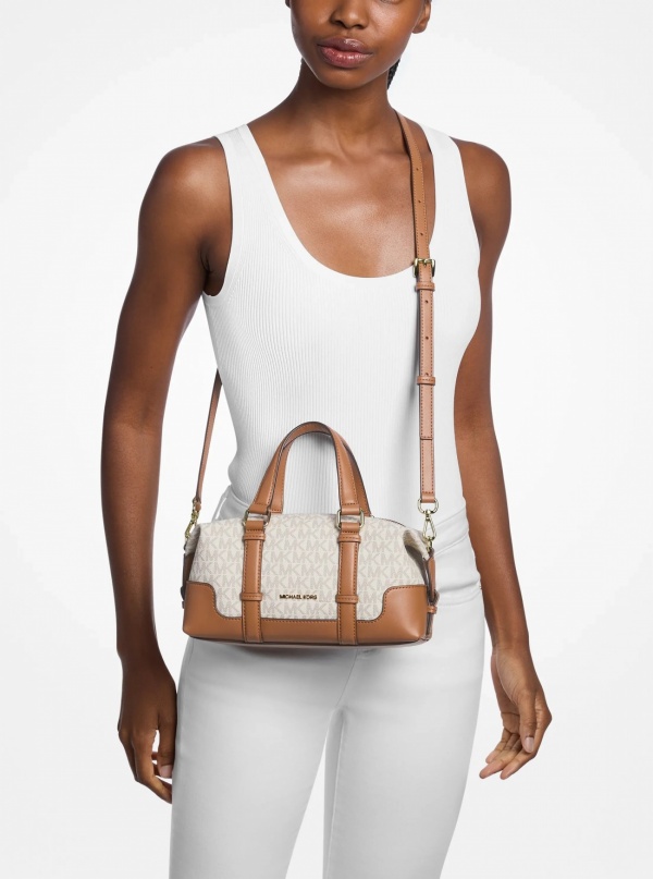 Michael Kors Teddi Extra-Small Signature Logo Slouchy Crossbody Bag