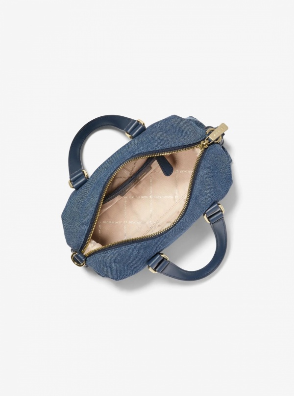 Michael Kors Teddi Extra-Small Washed Denim Slouchy Crossbody Bag