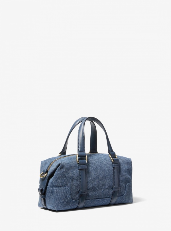 Michael Kors Teddi Extra-Small Washed Denim Slouchy Crossbody Bag