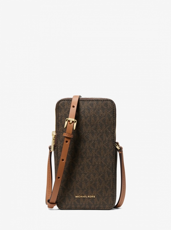 Jet Set Small Signature Logo Smartphone Crossbody Bag