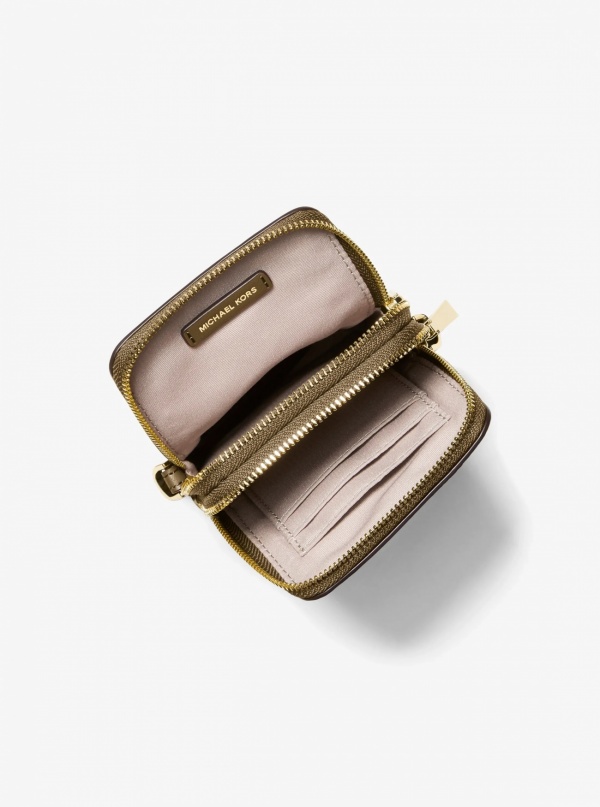 Michael Kors Jet Set Small Pebbled Leather Smartphone Crossbody Bag