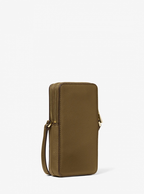 Michael Kors Jet Set Small Pebbled Leather Smartphone Crossbody Bag